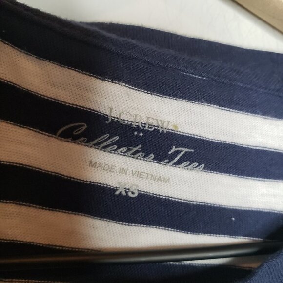 J.Crew Factory Sequin Flamingo Stripe Tee - Picture 3 of 6